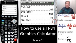 TI84 Plus Calculator Basic Features  Lesson 1 [upl. by Ydnir]