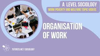 The Organisation of Work  A Level Sociology  Work Poverty amp Welfare [upl. by Marleah108]