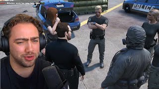 Mizkif Gets TROLLED AT POLICE ACADEMY Feat Esfandtv and Bonnie  Nopixel GTA RP [upl. by Debee37]