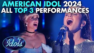 ALL AMERICAN IDOL TOP 3 PERFORMANCES 2024  Idols Global [upl. by Llenrahs]