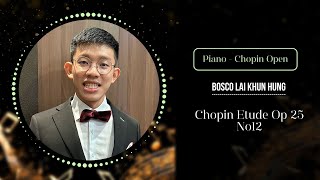 Chopin Etude Op 25 No12 By Bosco Lai Khun Hung  The Happy Music Festival 2024 [upl. by Melany838]