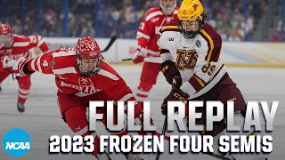 Minnesota vs Boston U 2023 NCAA Mens Frozen Four semifinal  FULL REPLAY [upl. by Guimond]