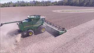 KLEIN FARMS SOYBEAN HARVEST OCT 19 2017 DRONE AERIAL FOOTAGE LIBERTY IN [upl. by Kcirrad63]