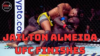 Jailton Almeida UFC Finishes  ufc mma heavyweight ufcbrazil jailtonalmeida [upl. by Adnohs]