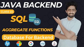 SQL Aggregate Functions Tutorial  Java Full Stack Developer Course in Hindi  lecture 10 [upl. by Meehan]