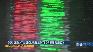 Gov DeSantis declares state of emergency after Sarasota flooding [upl. by Florella302]