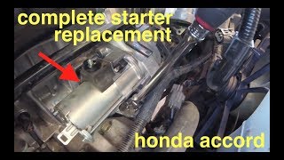 COMPLETE Starter Replacement with P0171 Code honda Accord √ Fix It Angel [upl. by Eeimaj]