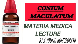 CONIUM  materia Medica lecture  a young homoeopath [upl. by Ahseela]