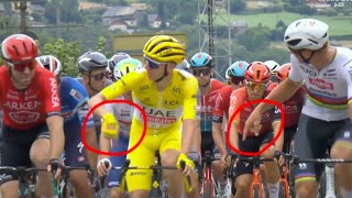 TOUR DE FRANCE 2024  Quand Pogacar et Van der Poel jouent les farceurs en tête du peloton [upl. by Sinegra]