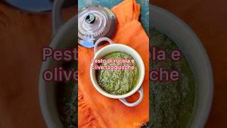 Pesto di rucola e olive taggiasche nuovaricetta ricette pesto rucola condimento novità perte [upl. by Shuma42]