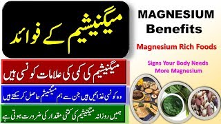 Magnesium Benefits  Foods High In Magnesium  Low Magnesium Symptoms Health Information Hindi Urdu [upl. by Ettelocin]