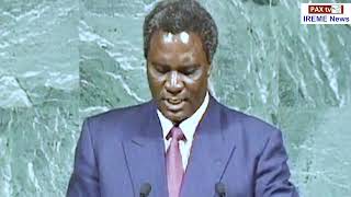 Rwanda President Habyarimana address at UN General Assembly 1993 UNGA 48th session [upl. by Ahron]