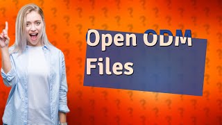 How do I open an ODM file on my PC [upl. by Nosittam]