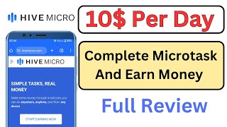 earn money online 10 a day  hive work earn money  microtasks for money [upl. by Llenra]