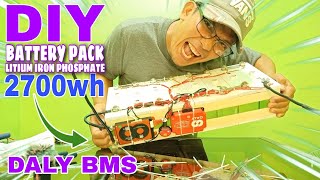 DIY BATTERY PACK USING DALY BMS 24V DC  SMART BMS ACTIVE BALANCER 5a [upl. by Solotsopa]