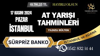 17 kasım 2024 pazar İSTANBUL At Yarışı Tahminleri [upl. by Marquez]