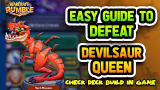 Easy Guide to Defeat Devilsaur Queen  Un Goro Crater Campaign  Warcraft Rumble PVE [upl. by Mathi]