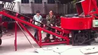 Small concrete mixer with dumper for small scale precast concrete factory [upl. by Namreg]