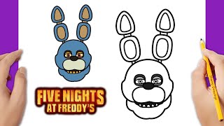 How To Draw Five Nights at Freddys  Bonnie  FNAF Drawing [upl. by Gerick729]