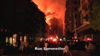 Violent incendie de lîlot Freizier à Chambéry [upl. by Nel573]