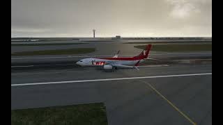 Zibo 737 for X Plane 12 ILS Landing in RJCC ILS RWY 19R TWAY Airline [upl. by Notyalk972]