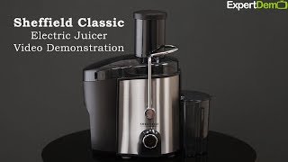 Sheffield Classic Electric Black juicer Video Demonstration and how to use it [upl. by Onateyac]