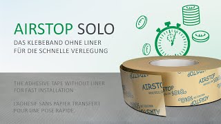 AIRSTOP SOLO  Das Klebeband ohne Liner für die schnell Verlegung  240 min [upl. by Sidell]