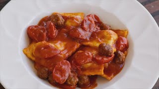 Gli agnolotti al pomodoro  Cucina in balcone con Ruben [upl. by Ahsia]