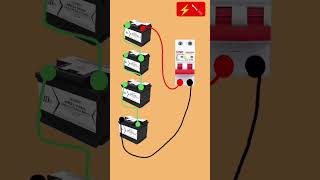 Series connection kaise karen 12 volt batteryelectrical electronictrendinghighlight shortsvideo [upl. by Campy]