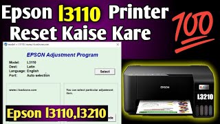 Epson l3110 printer reset Kaise Karen  adjustment program resetprinter epson [upl. by Ariela]