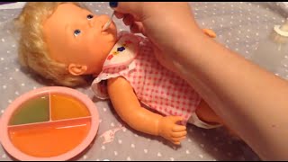 Vintage 1979 BABY ALIVE Doll Feeding and Changing Video [upl. by Yticilef564]