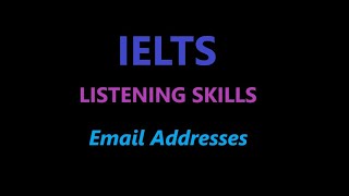 Part 4 of IELTS Listening Skills  Email Addresses ielts ieltslistening ieltstest ieltsprep [upl. by Arratal215]