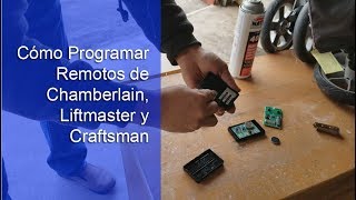 Cómo programar remotos Chamberlain Liftmaster y Craftsman [upl. by Airet]