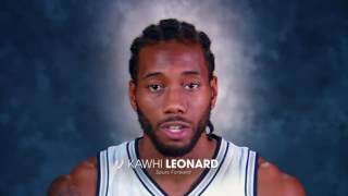 How to make Kawhi Leonard Laugh  NBA on ESPN [upl. by Olegnad806]