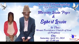 Marelda Lewin  Pryce amp Egbert Lewin Funeral Service [upl. by Jara]