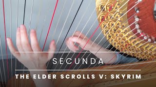 The Elder Scrolls V  Skyrim Secunda Harp Cover  Harp Sheet Music [upl. by Bakerman]