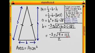 NSAA 2018 Section 1  Q16 Maths  Length in Isosceles Triangle  Worked Solution [upl. by Arriec375]