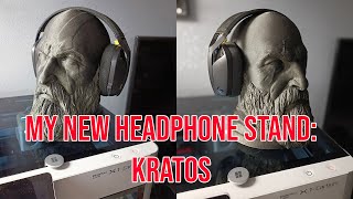 God of War Kratos head Headphone stand [upl. by Yddub]