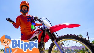 Blippi Explores a Motorcycle  Blippi  Learning Videos for Kids [upl. by Iramat]