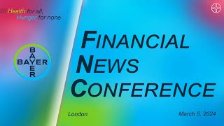 2023 Financial News Conference and Strategy Update  Bayer [upl. by Ahsieken]