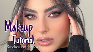 Smokey eyeshadow makeup tutorial💜 [upl. by Adnuahsal]