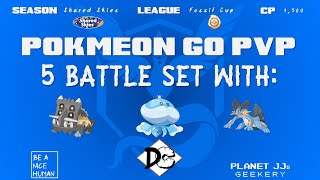 Pokémon GO PvP  Fossil Cup Great League 5 Rounds Bastiodon  Jellicent  Swampert [upl. by Iem]