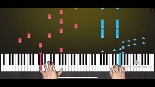 Ballade pour Adeline  piano tutorial  waterfall version  50 speed [upl. by Yeldnarb712]