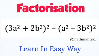 Factorisation of Algebraic Expressions Class 8 [upl. by Hackney]