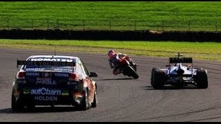 ★ F1 v MotoGP Rider v V8 Supercar ★ Top Gear Special Sydney [upl. by Bobbie]