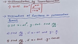 Class 12 Chapter 5 Differentiability part 13Anns LearningHubDifferentiation by transformation [upl. by Alexandros]