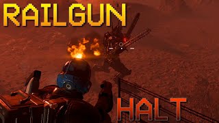 Railgun  Halt Is A Dynamic Combo On Bots  Helldivers 2 [upl. by Nelan516]