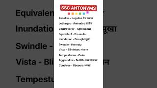 Antonyms of Penalise and 20 most important antonyms  previous year Vocabulary shorts [upl. by Llertnom334]