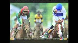 Jockey Goggle Demonstration on the Equicizer Belmont Stakes 2011 [upl. by Oicnedurp]