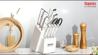 Introducing 12Piece Takoizu Knife Block Set  Seido Knives [upl. by Elleryt]